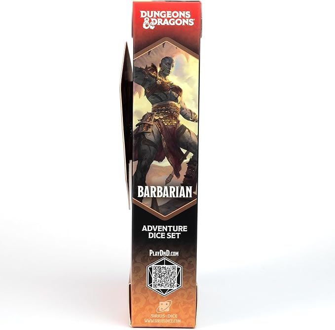 Sirius Dice: Dungeons & Dragons Adventure Dice - Barbarian: Orange