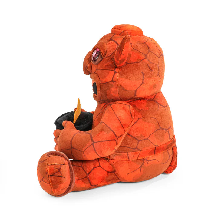Plush 13-inch Sacred Statue from Dungeons & Dragons, featuring a textured orange design and holding a black pot.