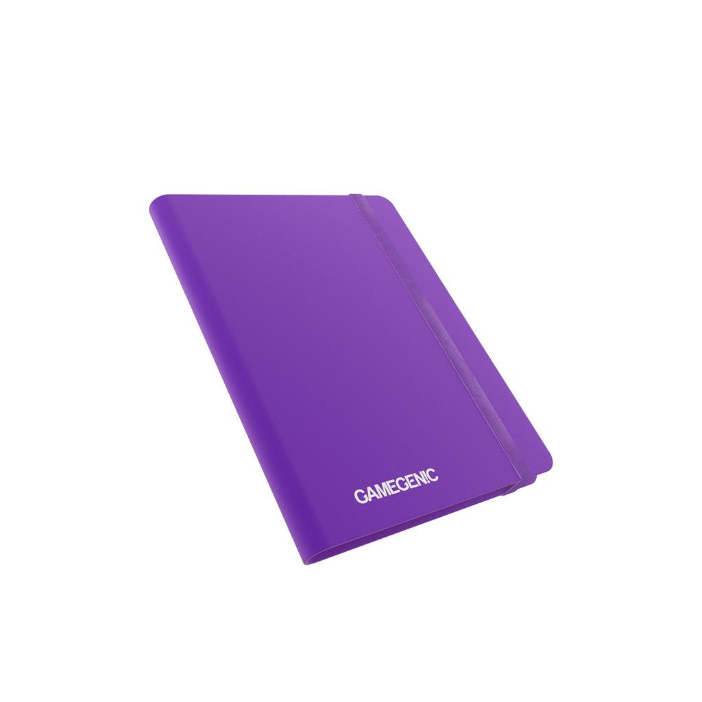 Purple Gamegenic album featuring 18 pockets for card storage, designed for casual gaming enthusiasts.