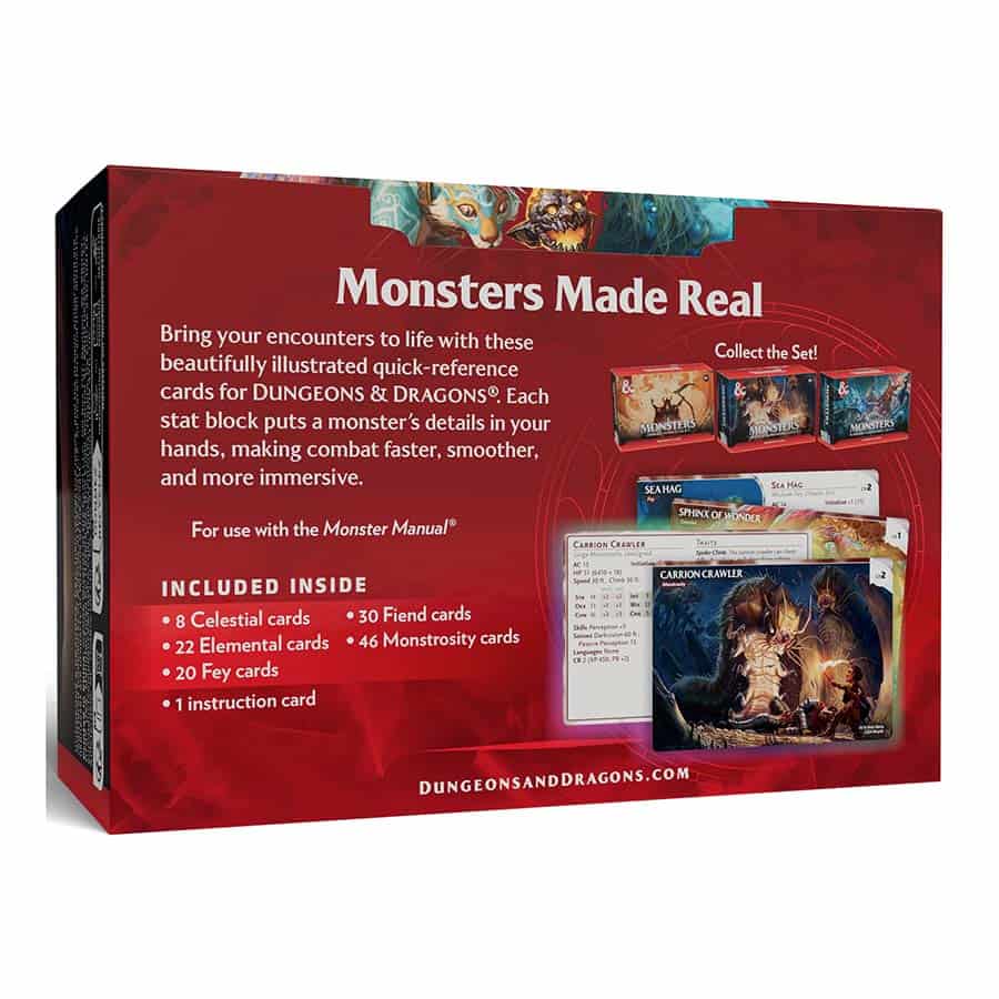 Dungeons & Dragons 5e: Reference Cards - Monsters - Mystical and Menacing (CR 0-5)