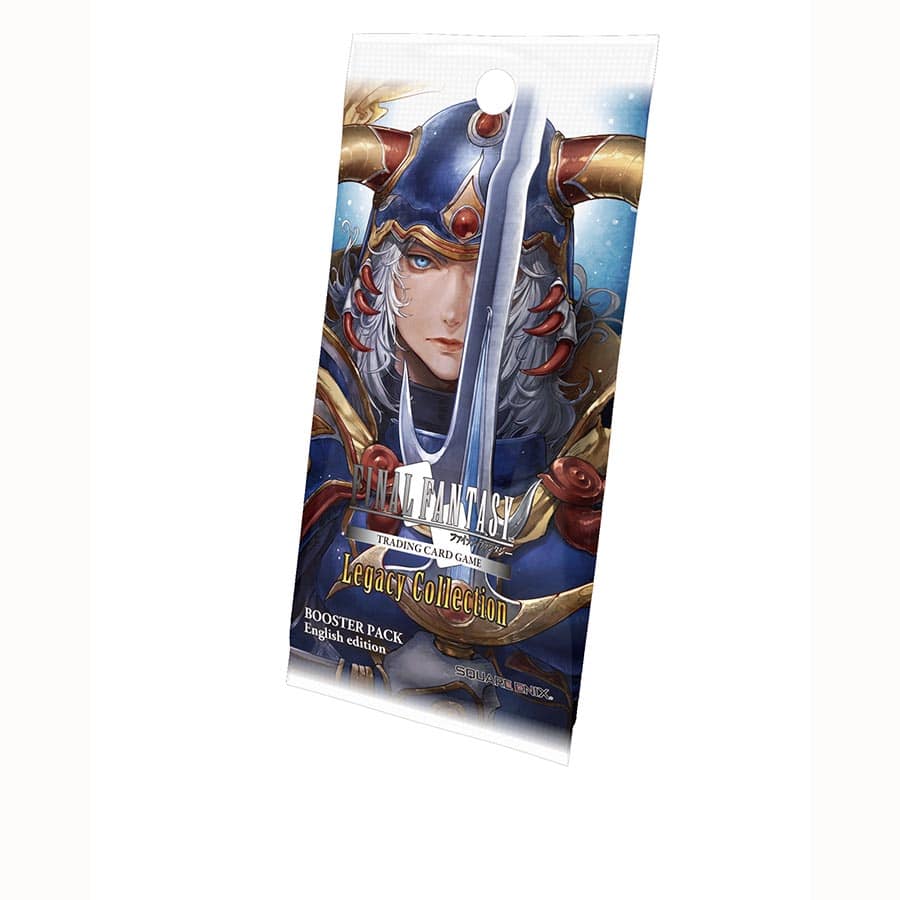 Final Fantasy TCG Legacy Collection Booster Reprint pack featuring a character illustration, suitable for collectors and players.