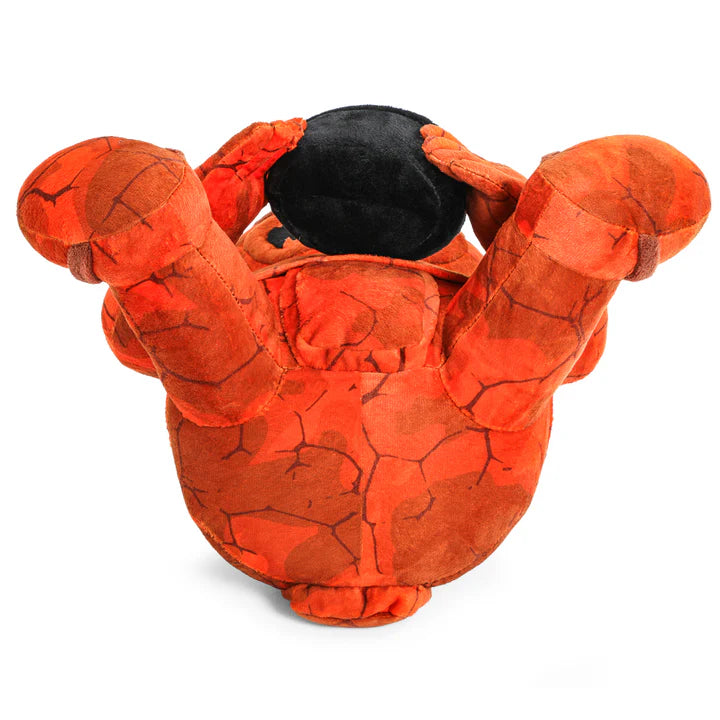 Plush Sacred Statue from Dungeons & Dragons, 13 inches, featuring a vibrant orange design with a cracked texture.