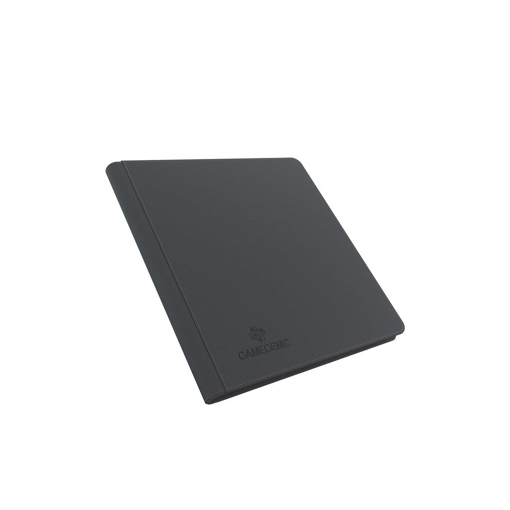 Black zip-up album by Gamegenic, featuring a textured cover and 24 pockets for card storage and protection.