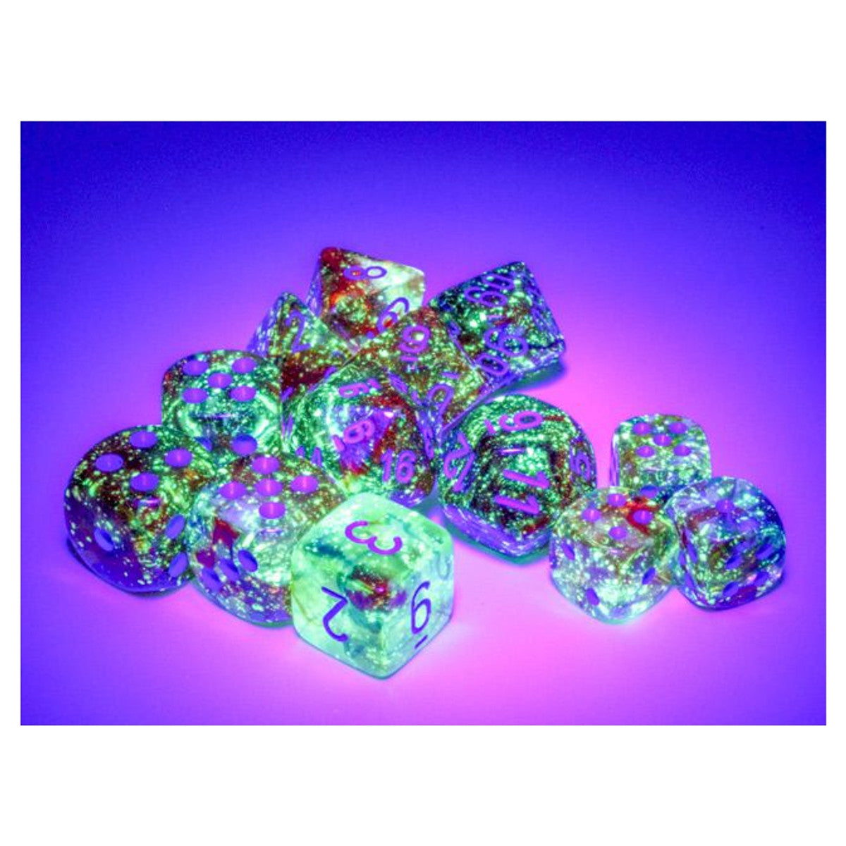 Chessex Nebula Primary Turquoise Luminary 7 Die Set