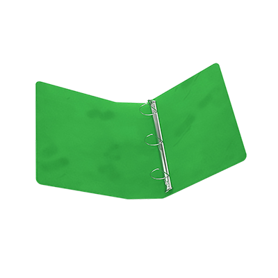 Green Gamegenic Prime Ring-Binder with three metal rings for organizing trading cards and game materials.