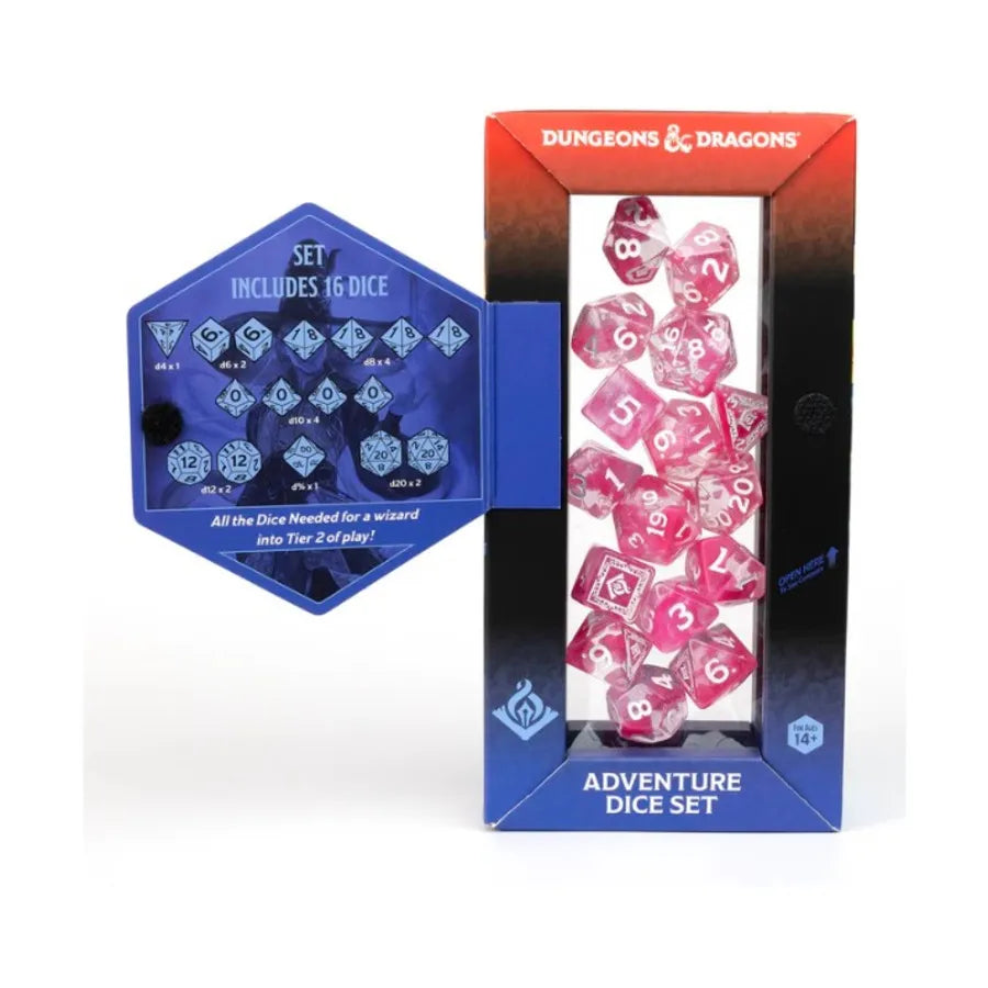 Sirius Dice: Dungeons & Dragons Adventure Dice - Wizard - Fuchsia