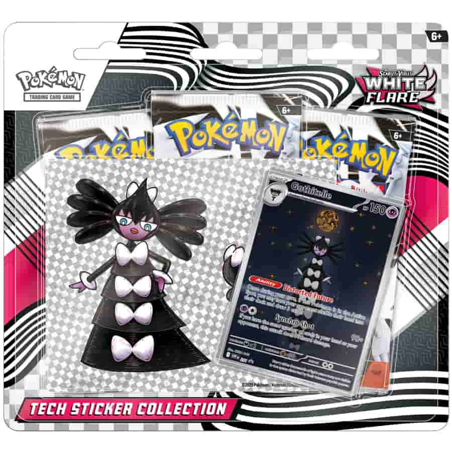 Pokemon TCG: Scarlet & Violet - White Flare 3-Pack Tech Sticker Collection