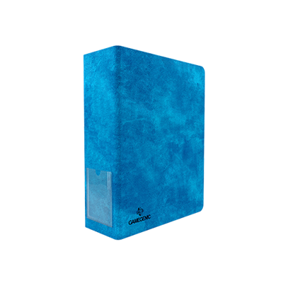Gamegenic Prime Ring-Binder in blue, designed for storing and organizing trading cards securely.