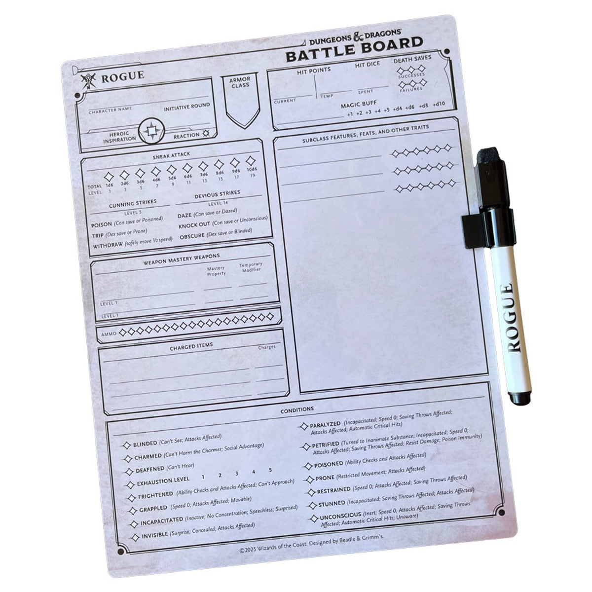 Dungeons & Dragons 5E: Battle Board - Rogue