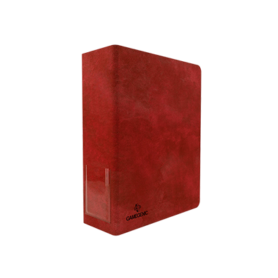 Gamegenic Prime Ring-Binder in red, designed for organizing trading cards and game accessories efficiently.