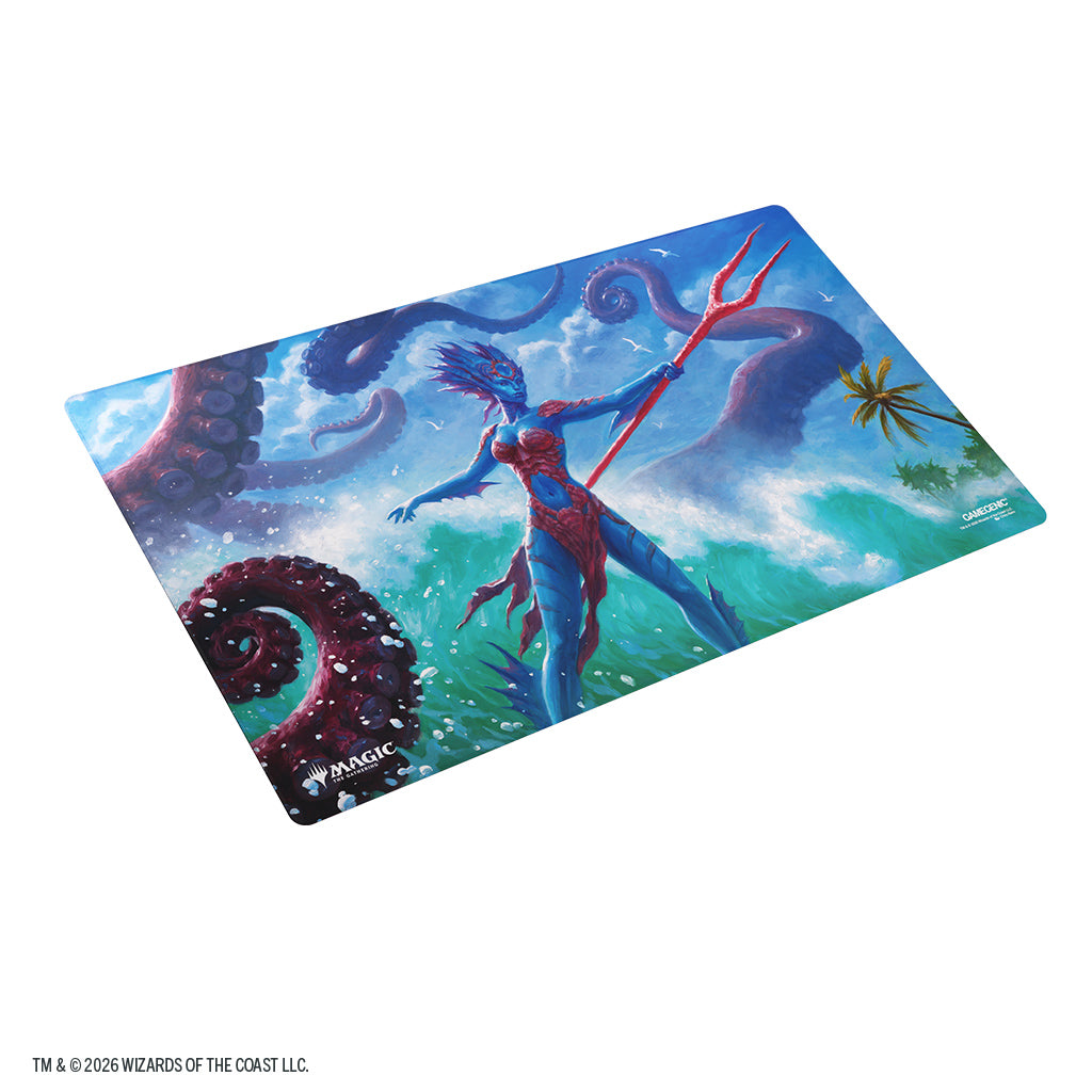 Magic: The Gathering | Reality Fracture Double-sided Playmat - Kiora of Salt Sand Kiora of Fire