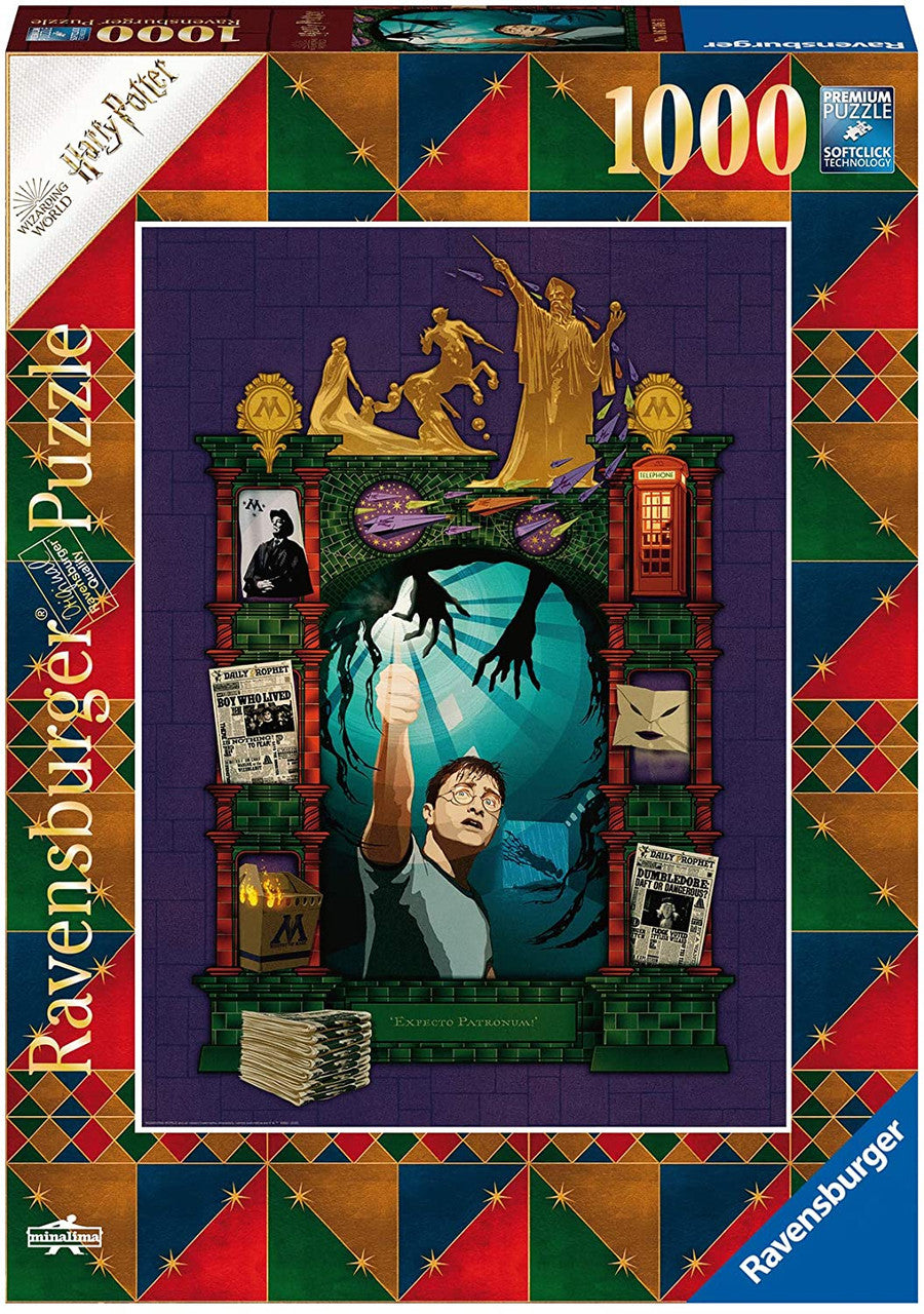 Harry Potter & the Order of the Phoenix 1000 piece puzzle box featuring vibrant artwork of Harry and iconic series elements.