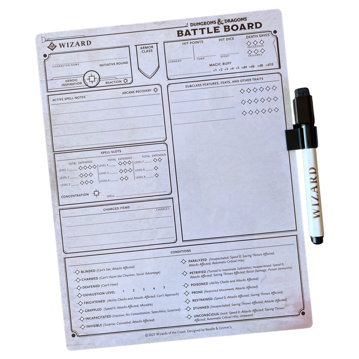 Dungeons & Dragons 5E: Battle Board - Wizard
