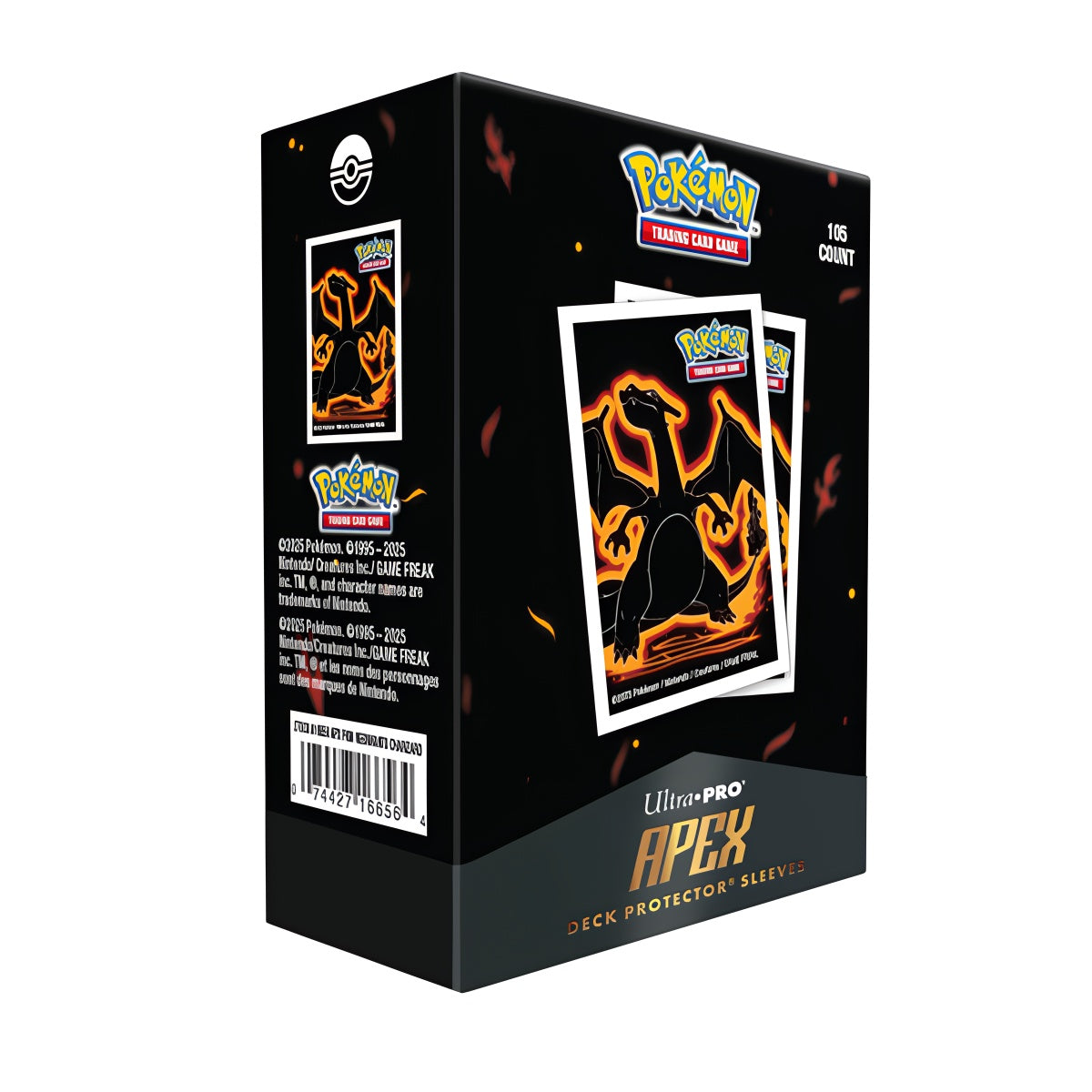 Pokemon Apex Deck Protectors: Neon Kanto- Charizard (105ct) (PREORDER)