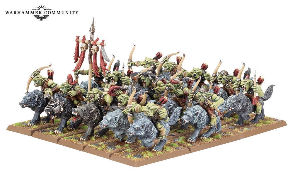 Warhammer The Old World: Orc & Goblin Tribes - Goblin Wolf Rider Mob