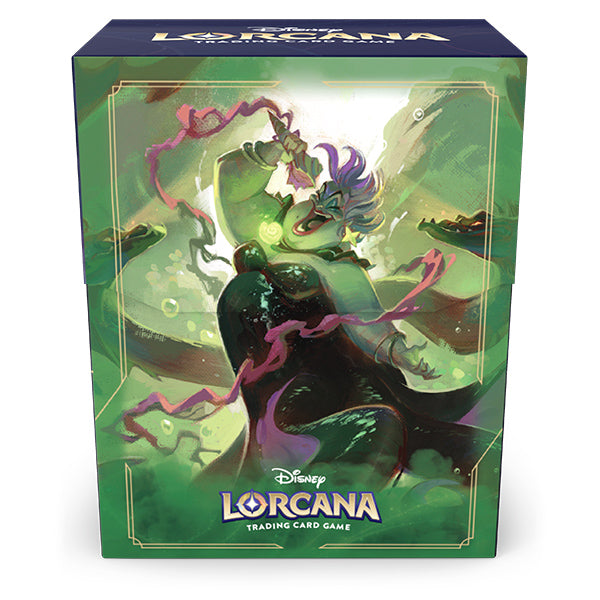 Disney Lorcana TCG Archazia's Island deck box featuring Ursula, illustrated with vibrant colors and dynamic design.