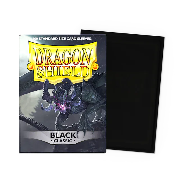 Dragon Shield Black Standard Size Card Sleeves | 100 Pack | PVC-Free | 63x88 mm | Card Protection | Wulf Gaming Dragon Shield Black Standard Size Card Sleeves | 100 Pack | PVC-Free | 63x88 mm | Card Protection | Wulf Gaming