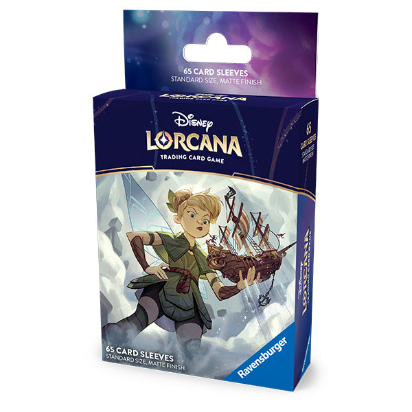 Disney Lorcana TCG Reign of Jafar Giant Tink matte card sleeves packaging featuring Tinker Bell holding a ship.