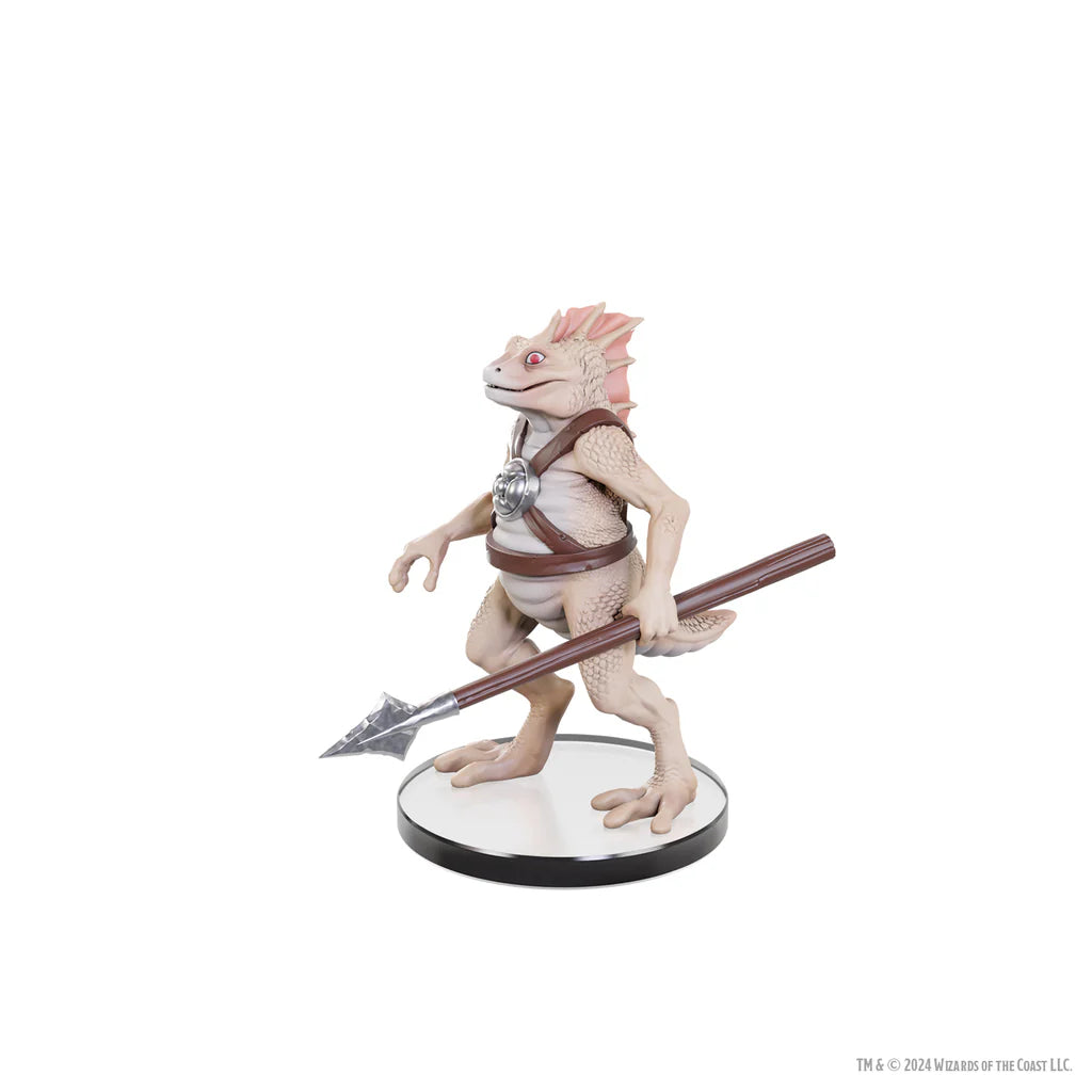 Dungeons & Dragons Classic Collection figure of a lizard-like monster holding a spear, detailed and colorful design.