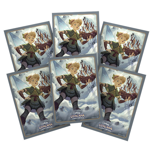 Matte card sleeves featuring Giant Tink from Disney Lorcana's Reign of Jafar, designed for trading card protection.