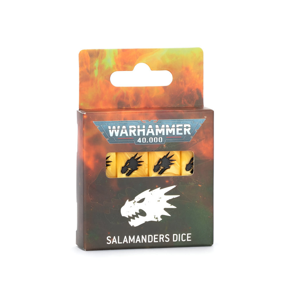 Dés Warhammer 40K Salamanders - Neuf Sous Blister - Accessoire Jeu De Rôle - Marque Games Workshop