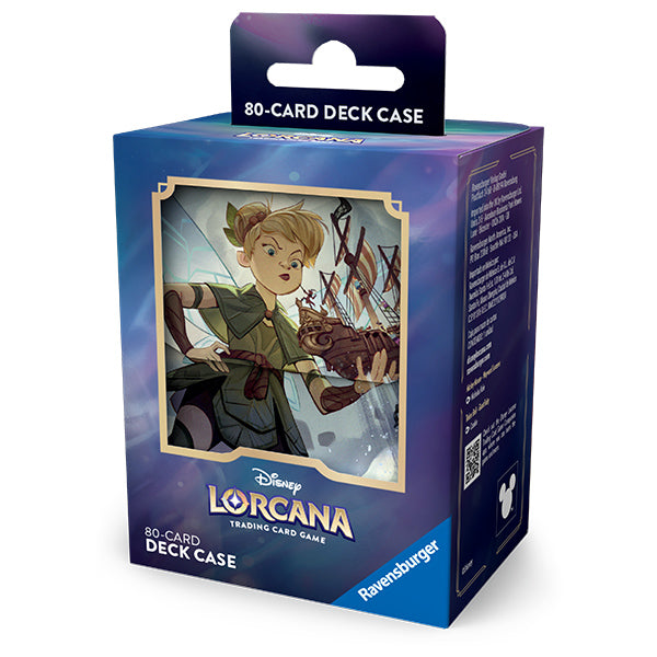 Disney Lorcana TCG Reign of Jafar Giant Tink deck box featuring Tink holding a small figure, designed for 80 cards.