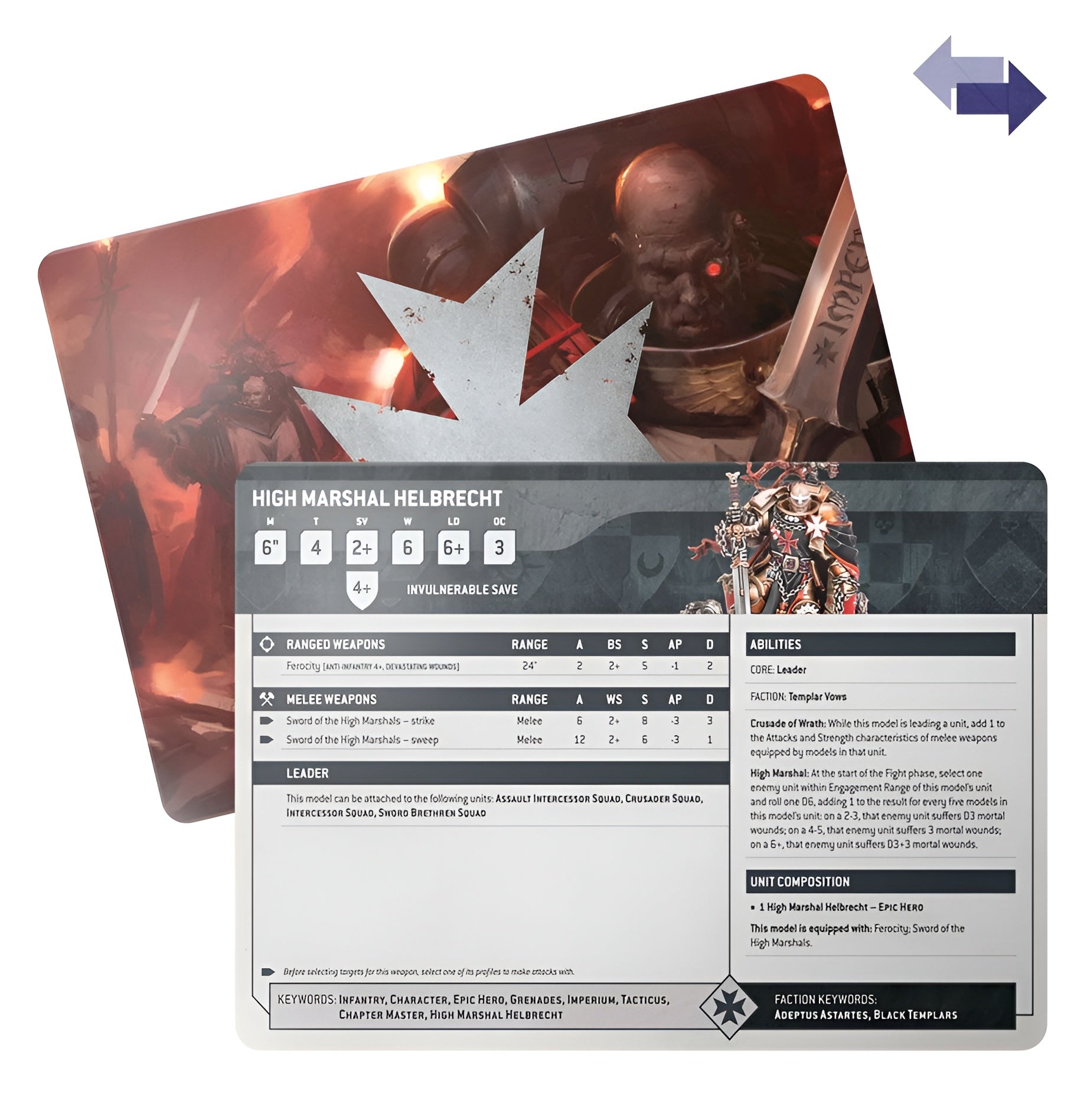 Warhammer 40K: Datasheet Cards: Black Templars