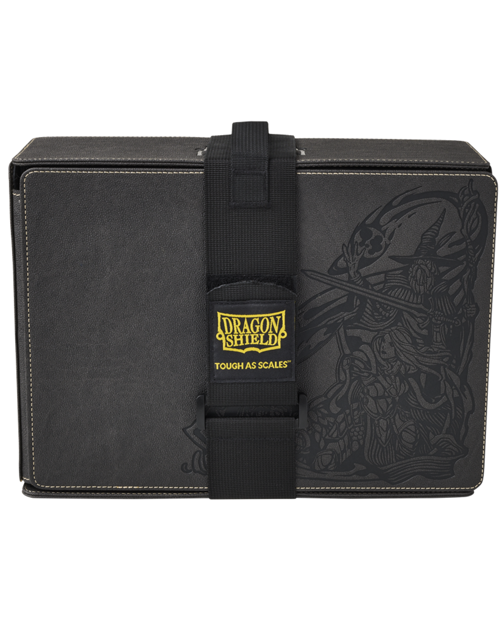 Dragon Shield Iron Grey Game Master Companion features a sturdy design with a secure strap and intricate wizard artwork.