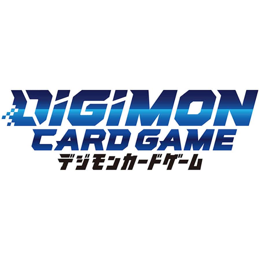 Digimon TCG Cyber Eden Booster Box BT22 preorder showcasing the game logo in bold blue and black text.
