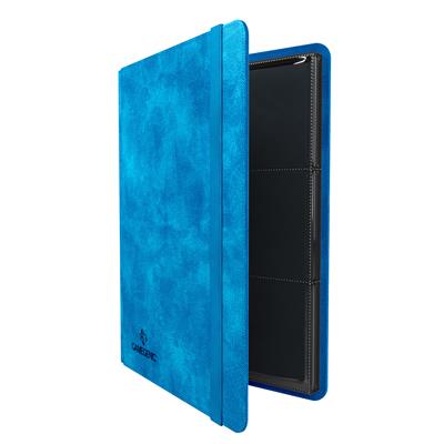 Gamegenic Blue Prime Album with 18 pockets, featuring a textured blue cover and a secure closure for card storage.