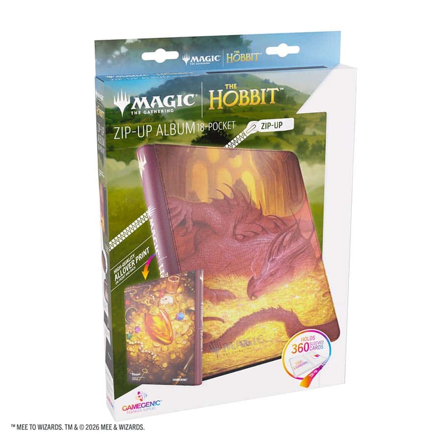 Magic: The Gathering | The Hobbit Zip-Up Album 18-Pocket - Smaug's Mox Amber