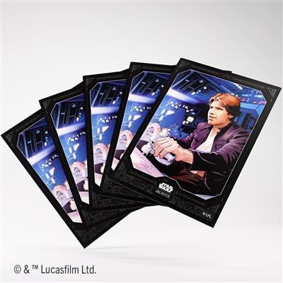 Gamegenic sleeves featuring Han Solo from Star Wars Unlimited, showcasing vibrant artwork and protective design for cards.