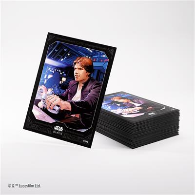 Gamegenic sleeves featuring Han Solo from Star Wars Unlimited, showcasing vibrant artwork and protective design.
