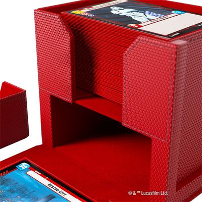 Gamegenic Deck Box in red for Star Wars Unlimited, featuring a textured design and space for card storage.
