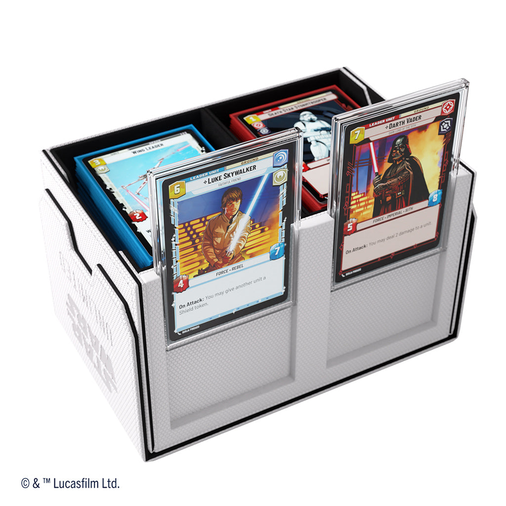Gamegenic Deck Box: Star Wars Unlimited - Double Deck Pod - White/Black