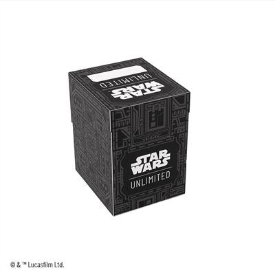 Gamegenic Deck Box featuring a Star Wars Unlimited design with a black geometric pattern and logo.