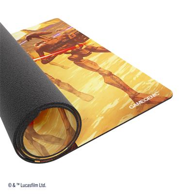 Gamegenic Playmat featuring Star Wars Unlimited Droids design, showcasing vibrant artwork and a textured surface.
