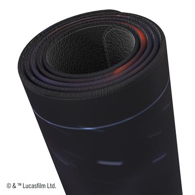 Rolled Gamegenic Playmat featuring a Star Wars Unlimited design, showcasing a sleek black surface with subtle details.