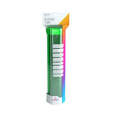 Green Gamegenic Playmat Tube packaging designed for storing and transporting playmats securely.