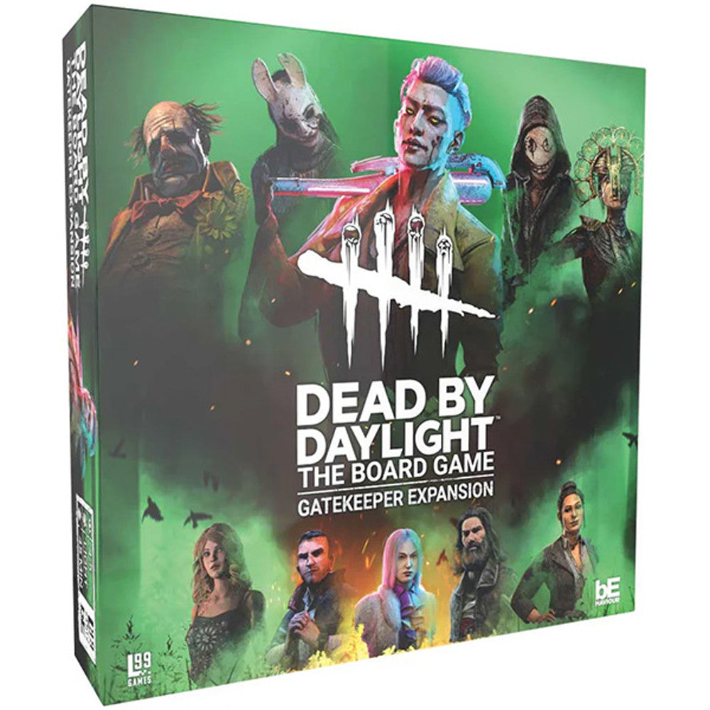 Dead by Daylight: The Board Game - Gatekeeper Expansion box featuring various characters from the game in a dark, atmospheric design.