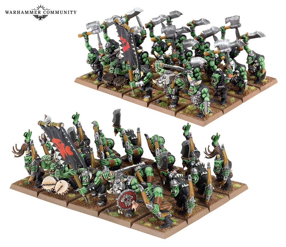 Warhammer The Old World: Orc & Goblin Tribes - Orc Boyz and Orc Arrer Boyz Mobs