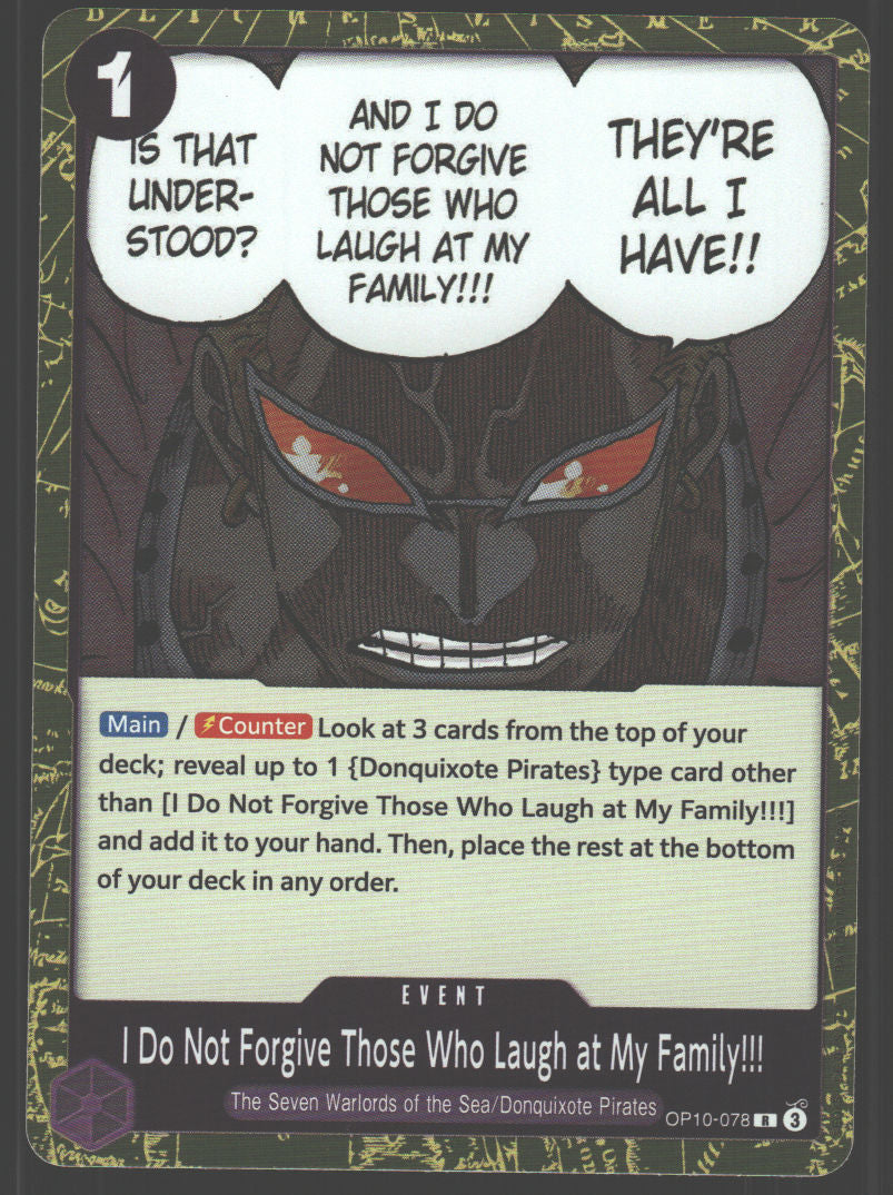 I Do Not Forgive Those Who Laugh at My Family!!!