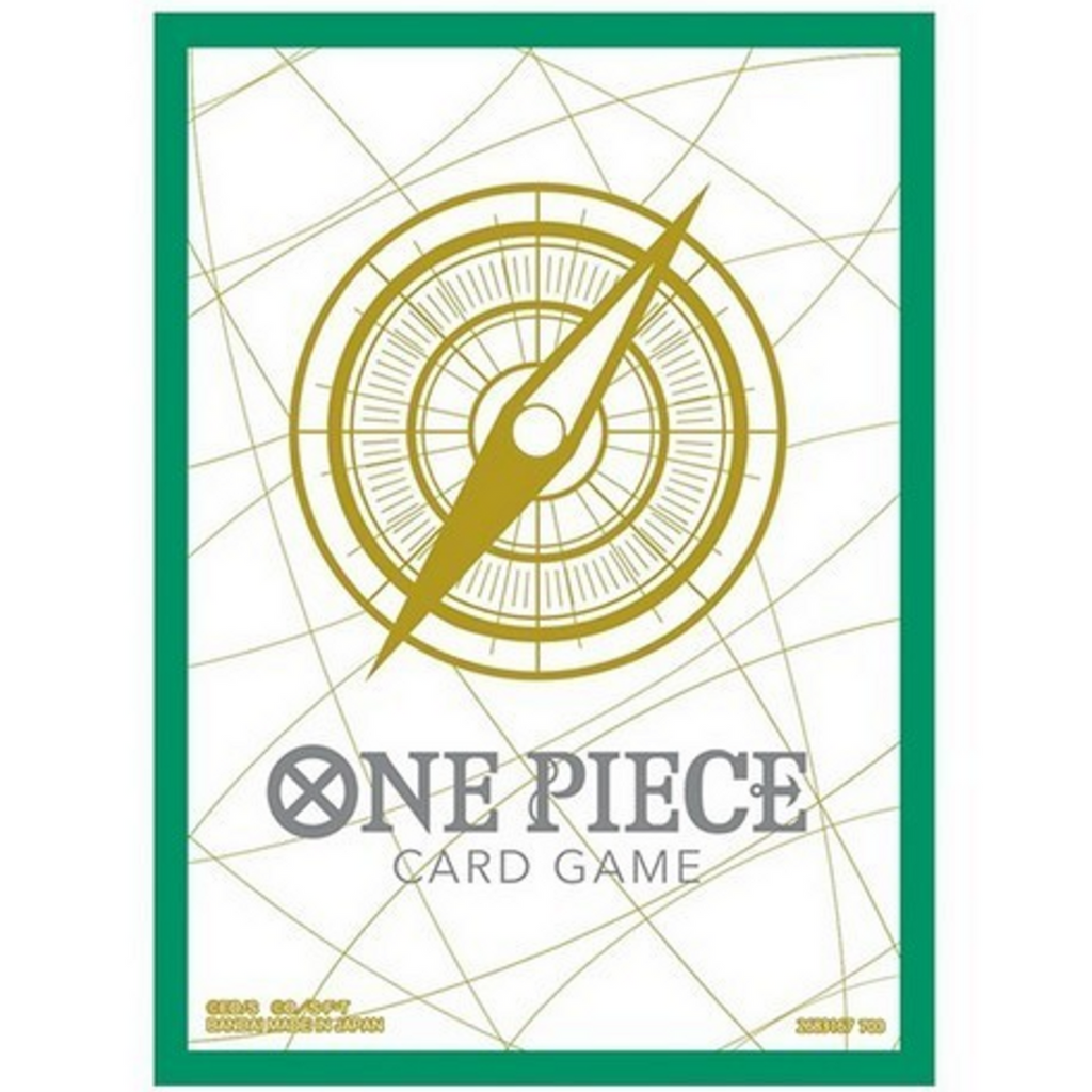 One Piece TCG Official Card Sleeves V5 | Green & White | 70ct
