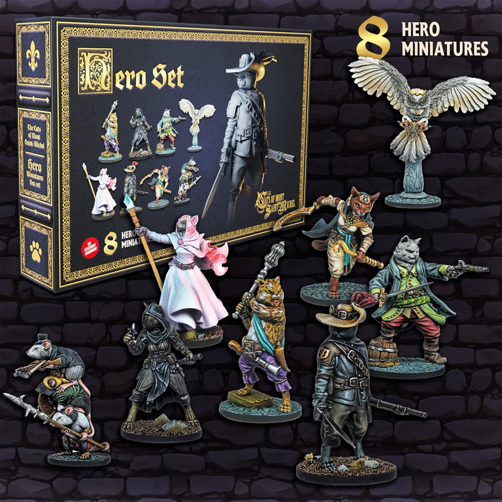The Cats of Mont Saint-Michel - Hero Miniature Set (Unpainted)