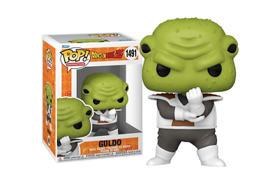Funko Pop! figure of Guldo from Dragon Ball Z, featuring green skin and a menacing expression, with box packaging.