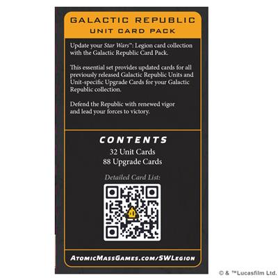Star Wars: Legion - Galactic Republic Card Pack (PREORDER)