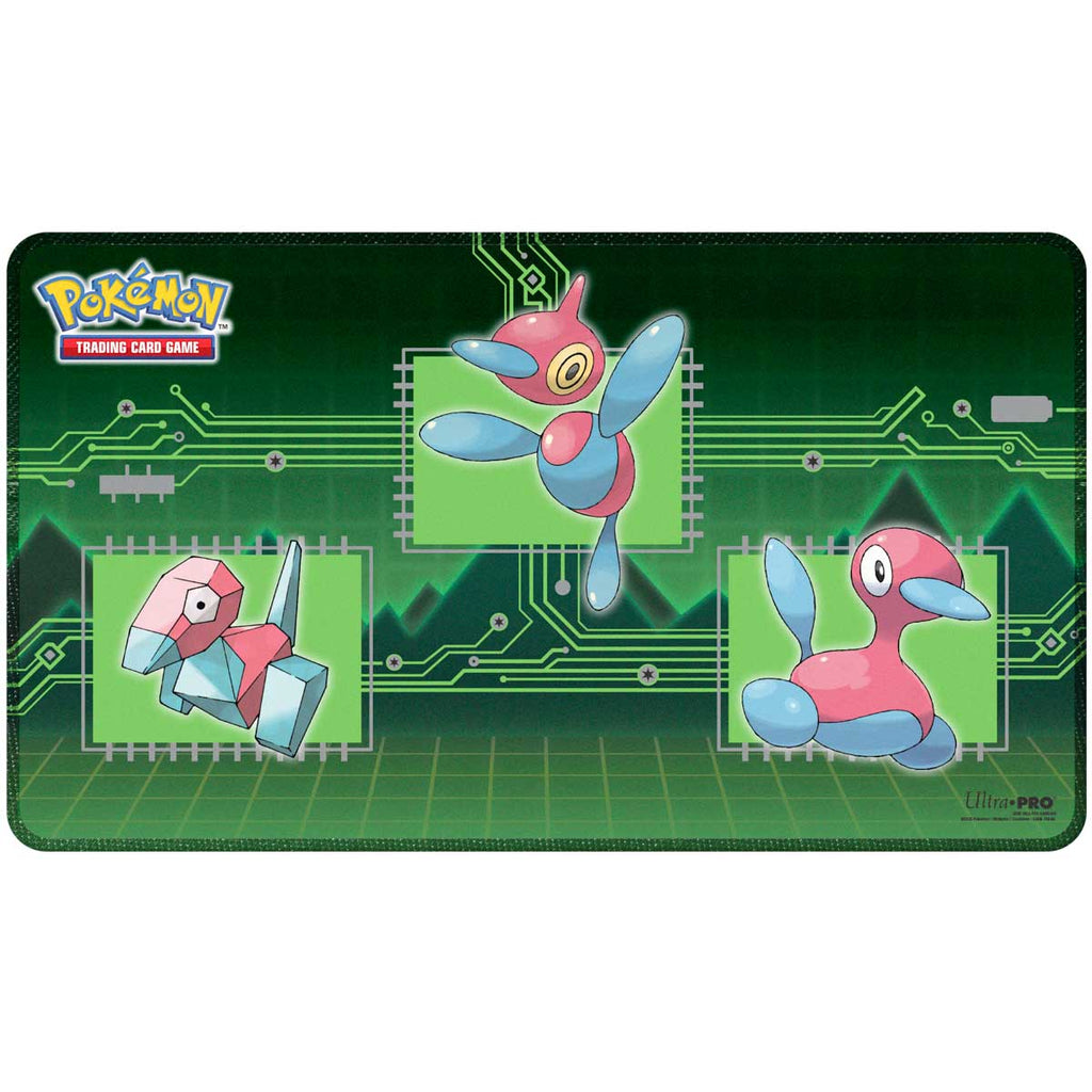 Pokemon TCG Porygon Evolutions Stitched Playmat | 24 In. x 13.5 In. | Soft Fabric | Non-Slip Backing | Wulf Gaming Pokemon TCG Porygon Evolutions Stitched Playmat | 24 In. x 13.5 In. | Soft Fabric | Non-Slip Backing | Wulf Gaming