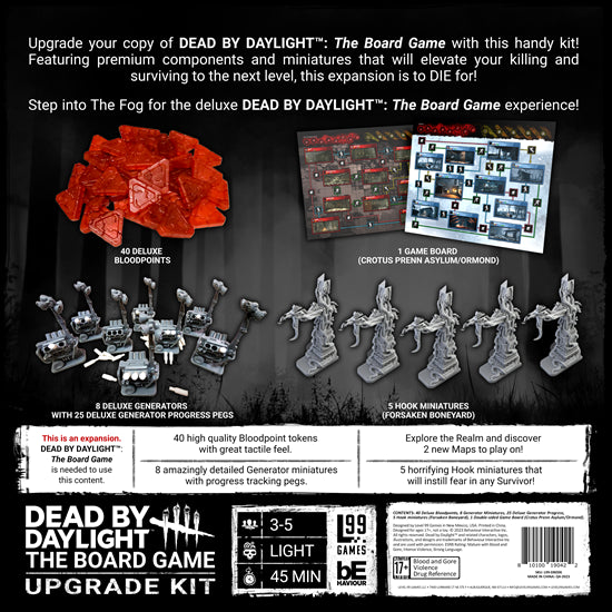 Upgrade Kit for Dead by Daylight: The Board Game includes premium components and miniatures for enhanced gameplay.