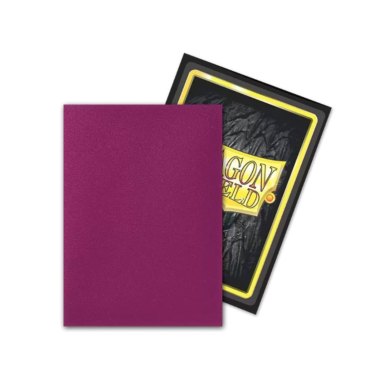 Matte dual standard size card sleeves in Wraith design, featuring a deep purple color and Dragon Shield branding.