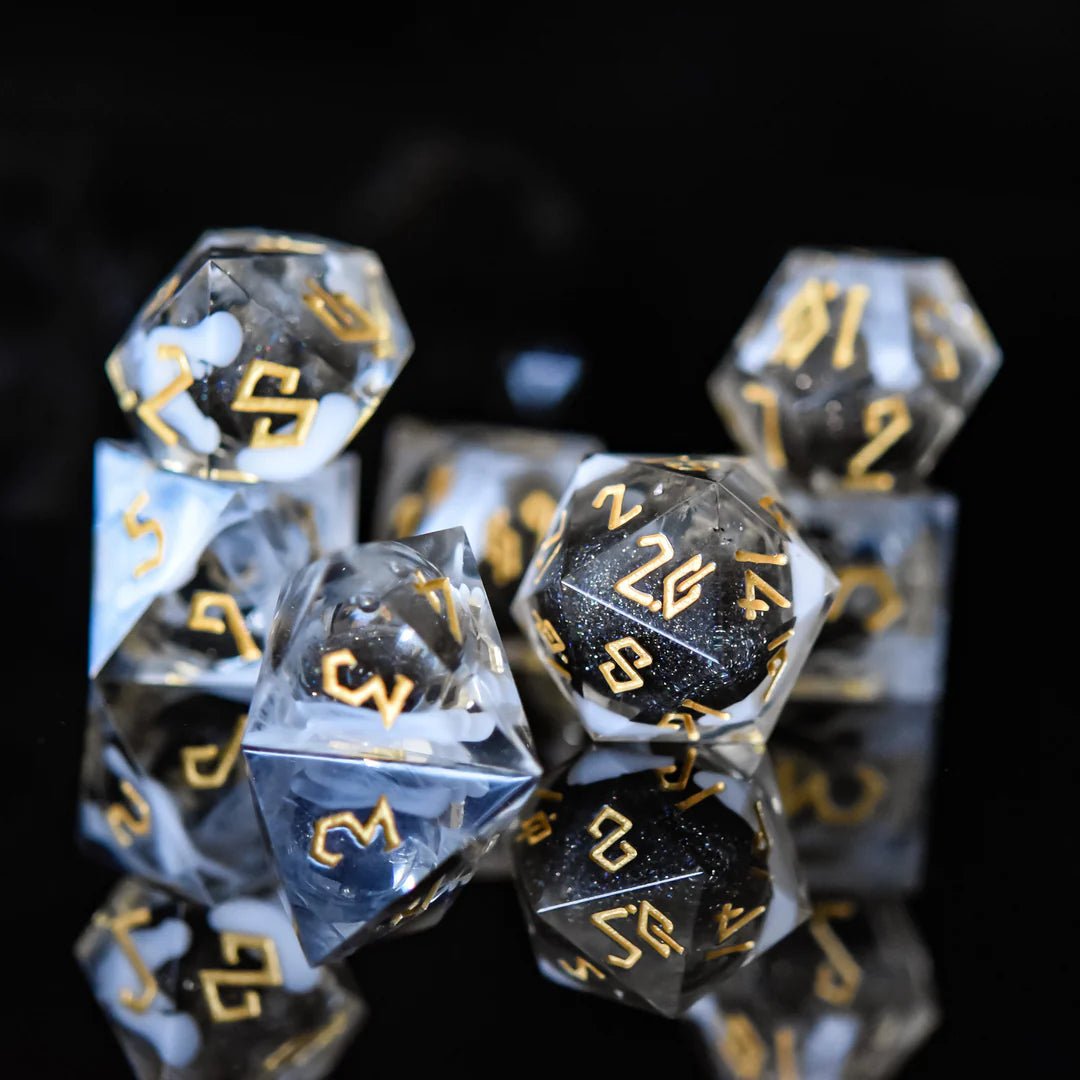 Misty Mountain Gaming: Smoke and Mirrors Liquid Core Dice Set